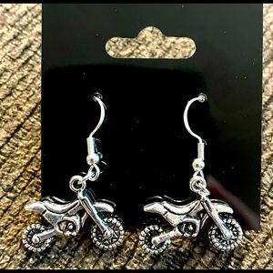 Sterling Silver Dirtbike Earrings